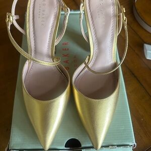 Ted Baker London - Corinna Gold Heels Size 8
